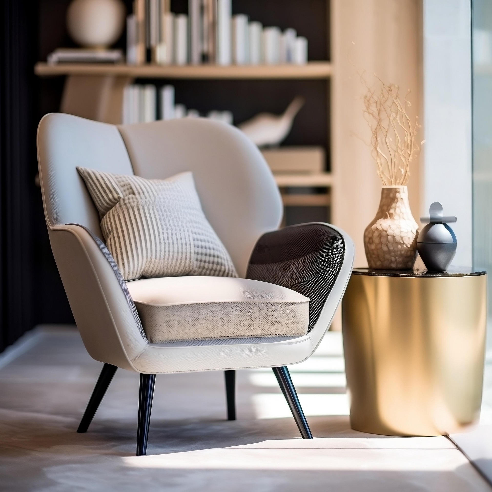 Cozy chair in living room